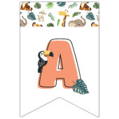 Wild One Safari Zoo Animal Birthday Party Vlaggetjes (Derde vlag)