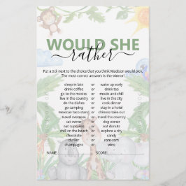 Wild One Safari zou ze liever Baby shower spelen