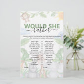 Wild One Safari zou ze liever Baby shower spelen (Staand voorkant)