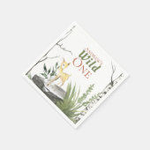 "Wild One" Schattige 1e verjaardag Waterverf Baby  Servet (Hoek)