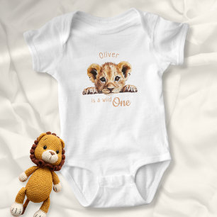 Wild One Schattige Baby Leeuw Persoonlijk Romper