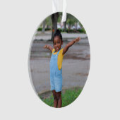 Wild One Schattige Kat gepersonaliseerd Afbeelding Ornament (voorkant)