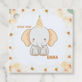 Wild One Schattigee olifant 1e verjaardag Bedankjes Labels