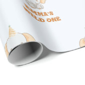 Wild One Schattigee olifant 1e verjaardag Cadeaupapier (Rol Hoek)