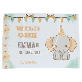 Wild One Schattigee olifant 1e verjaardag Groot Cadeauzakje