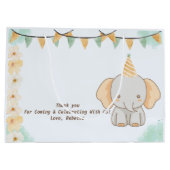 Wild One Schattigee olifant 1e verjaardag Groot Cadeauzakje (Achterkant)