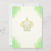 Wild One Schattigee olifant 1e verjaardag Uitnodig Kaart (Achterkant)