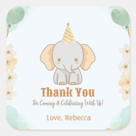 Wild One Schattigee olifant 1e verjaardag Vierkante Sticker