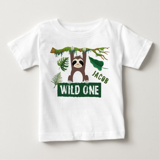 Wild One Sloth 1st Birthday (Voorkant)