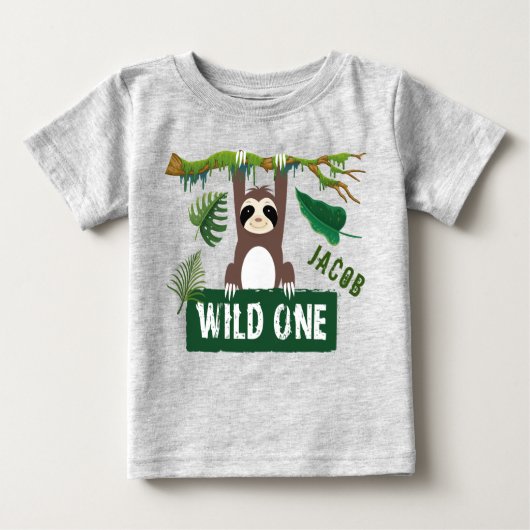 Wild One Sloth 1st Birthday (Voorkant)