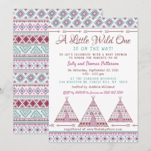 "Wild One"-stammenBaby shower Kaart
