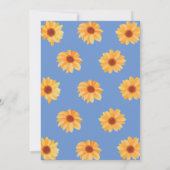 Wild One Sunflower - uitnodiging van de Birthday P (Achterkant)