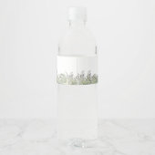 Wild One Sweet Safari Jungle baby shower Waterfles Etiket (Achterkant)