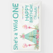 Wild One TeePee 1st Birthday Banner (Verticaal)