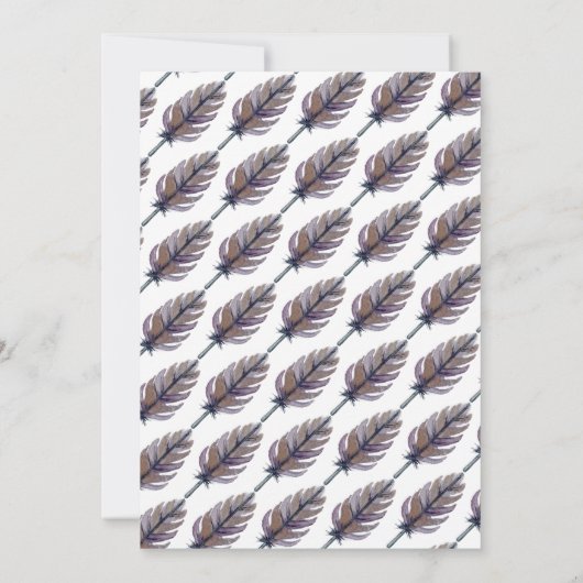 Wild One Teepee Birthday Invitation Kaart (Achterkant)