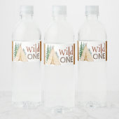 Wild One Teepee Tribale Waterfleslabels Waterfles Etiket (Flessen)