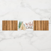 Wild One Teepee Tribale Waterfleslabels Waterfles Etiket (Enkel label)