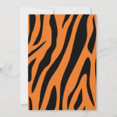 Wild One Tiger 1st Birthday Party Invitation Kaart (Achterkant)