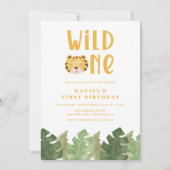 Wild One Tiger 1st Birthday Uitnodiging (Voorkant)