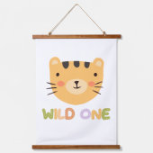 Wild One Tiger Baby Nursery Hangend Wandkleed (Voorkant)