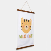 Wild One Tiger Baby Nursery Hangend Wandkleed (Gebogen)