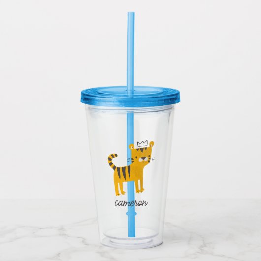 Wild One Tiger Cat Acryl Drinkbeker (Voorkant)