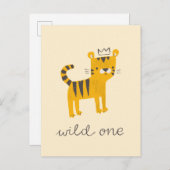 Wild One Tiger Cat Briefkaart (Voorkant / Achterkant)