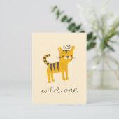 Wild One Tiger Cat Briefkaart (Staand voorkant)