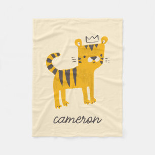 Wild One Tiger Cat Fleece Deken