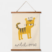 Wild One Tiger Cat Hangend Wandkleed (Voorkant)