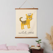 Wild One Tiger Cat Hangend Wandkleed (Slaapkamer)