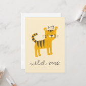 Wild One Tiger Cat Kaart (Voorkant / Achterkant in situ)