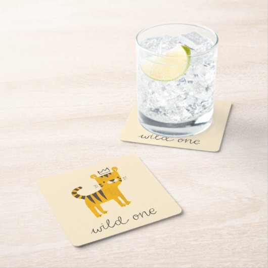 Wild One Tiger Cat Kartonnen Onderzetters (Insitu)