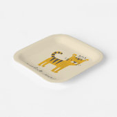 Wild One Tiger Cat Papieren Bordje (Gebogen)