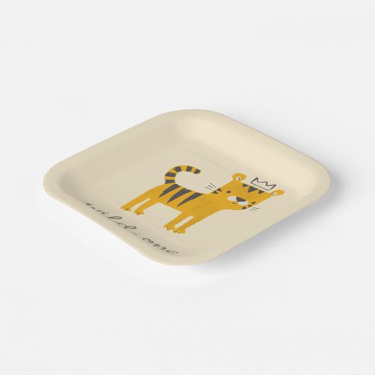 Wild One Tiger Cat Papieren Bordje (Gebogen)