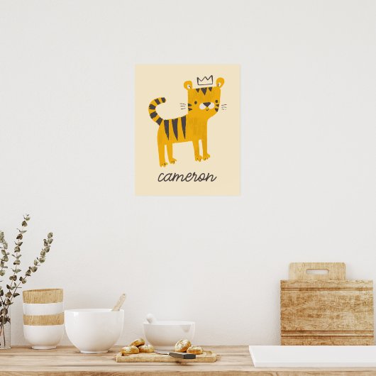 Wild One Tiger Cat Poster (Keuken)