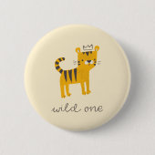 Wild One Tiger Cat Ronde Button 5,7 Cm (Voorkant)
