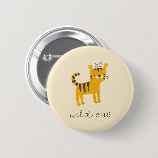 Wild One Tiger Cat Ronde Button 5,7 Cm (Voorkant /achterkant)