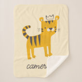 Wild One Tiger Cat Sherpa Deken (Voorkant)