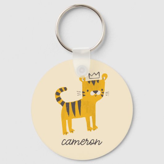 Wild One Tiger Cat Sleutelhanger (Voorkant)