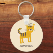 Wild One Tiger Cat Sleutelhanger (Voorkant)