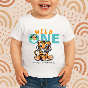 Wild ONE Tiger Eerste Verjaardag Outfit Jongens of Kinder Shirts