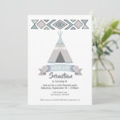 Wild One Tipi Tribal Birthday Kaart (Staand voorkant)