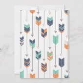 Wild ONE Tribal Arrows Verjaardagsfeest Blauw Groe Kaart (Achterkant)