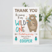 Wild One Tribal Beer Verjaardag Dankjewel Kaart (Staand voorkant)