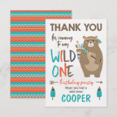 Wild One Tribal Beer Verjaardag Dankjewel Kaart (Voorkant / Achterkant)