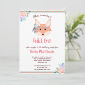 Wild One Tribal Boho Aztec Roze 1e Verjaardagsfees Kaart (Staand voorkant)