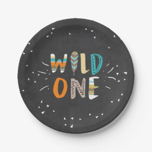 Wild One Tribal First Year Borden Boho Papieren Bordje