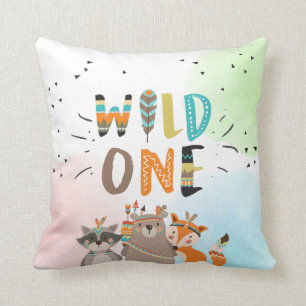 Wild One Tribal Woodland Animals Trow Kussen Jonge