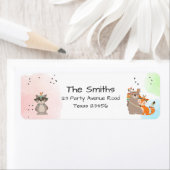 Wild One Tribal Woodland Return Address Labels Boy (Insitu)